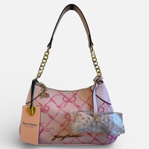 Juicy Couture Lovely Bow Chiffon Pink Shoulder Bag - NWT **